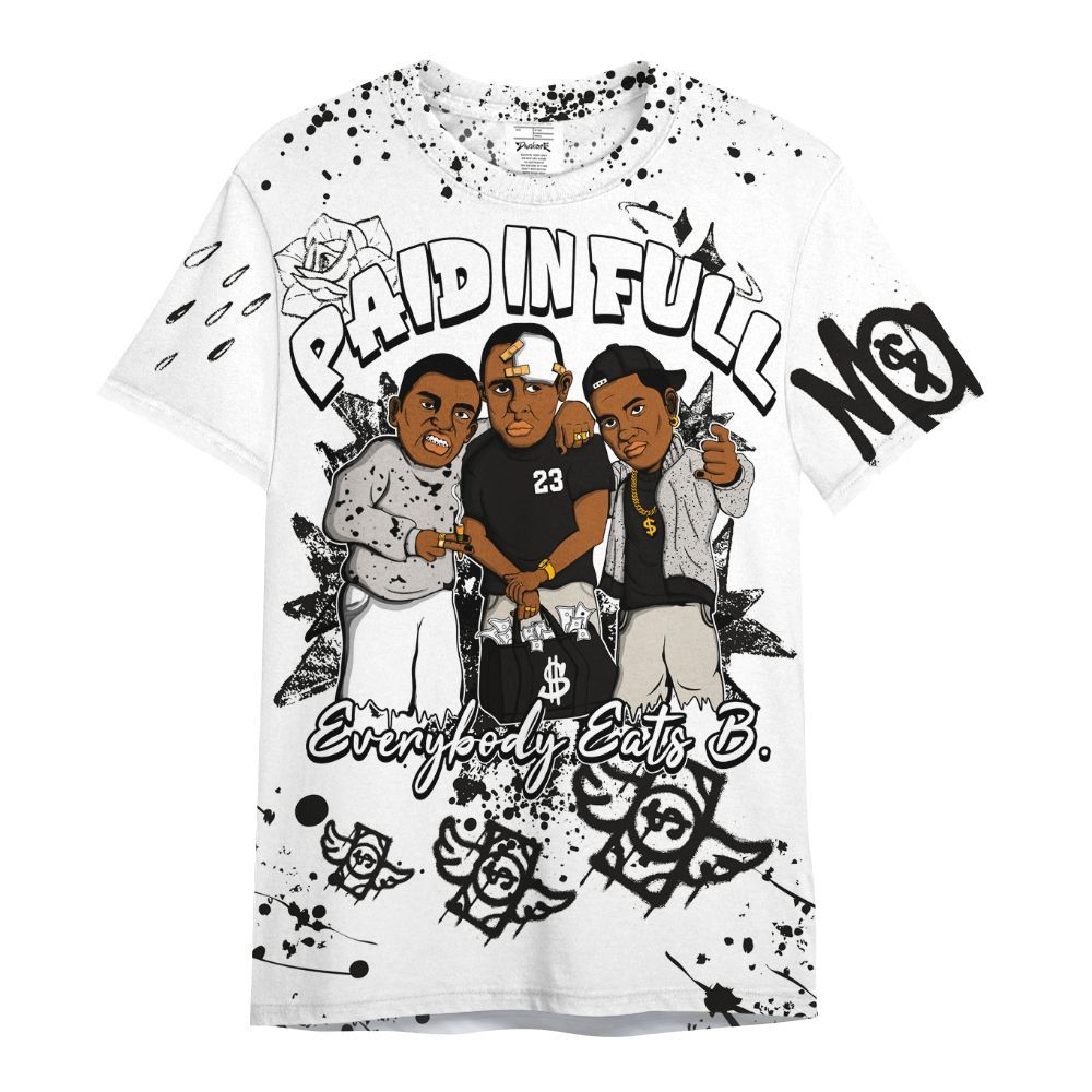 Shirt To Match Retro Reverse Metallic 5s - Everybody Paid In Full Crayon All Over Print