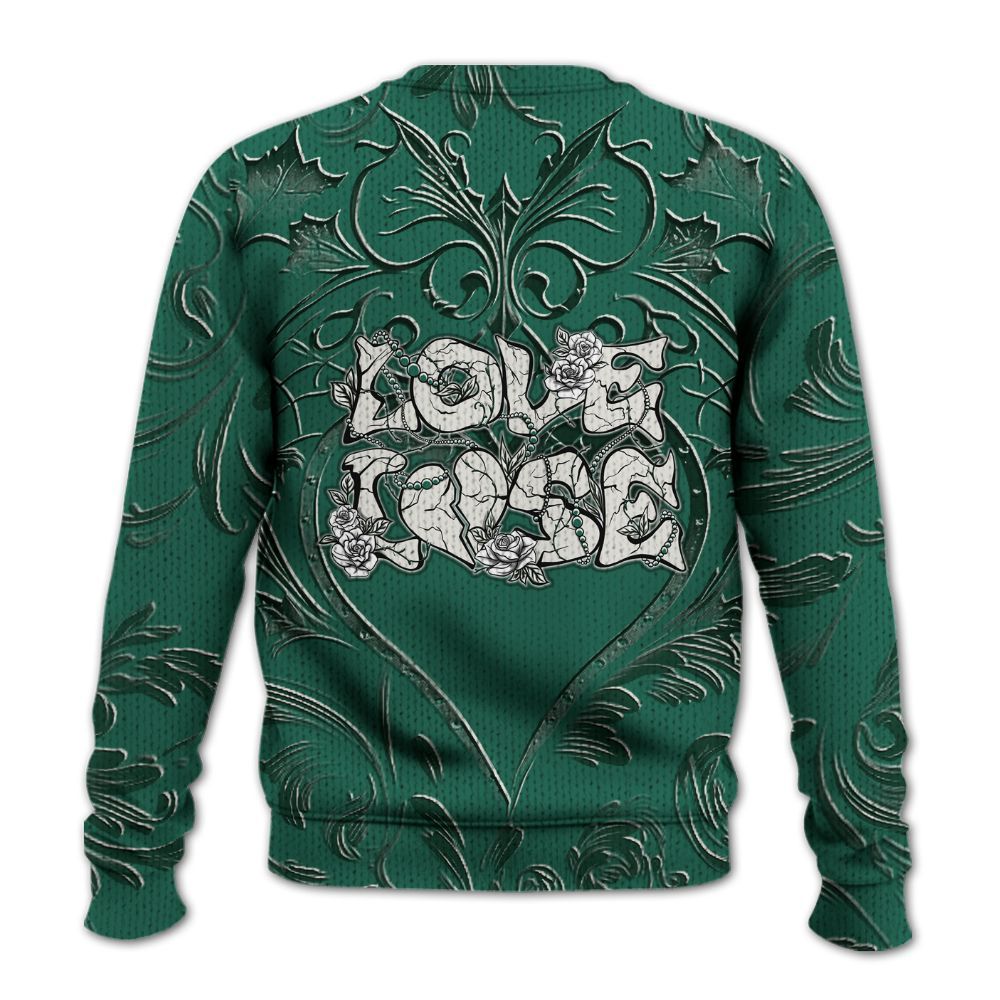 Knitted Sweater To Match Oxidized Green 4s - Loves Lose Gothic