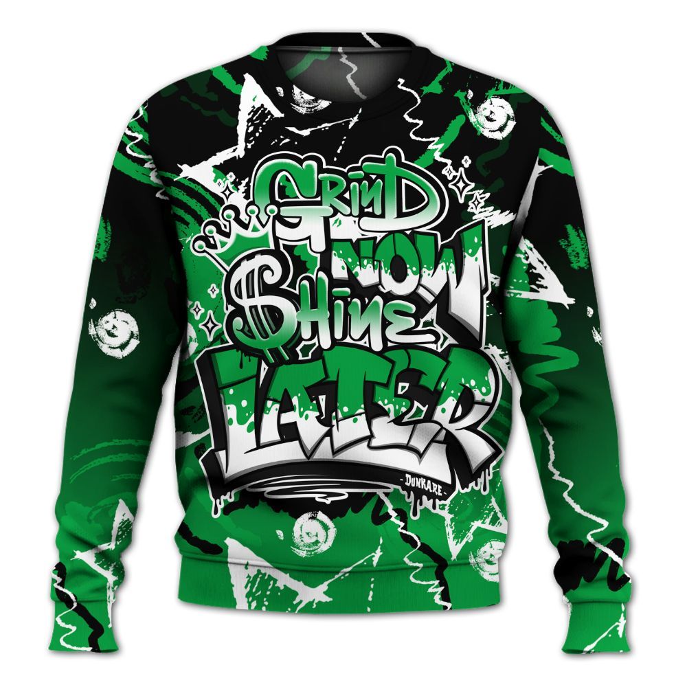 Sweatshirt To Match Low Lucky Green 1s - Grind Shine Later Drip All Over Print