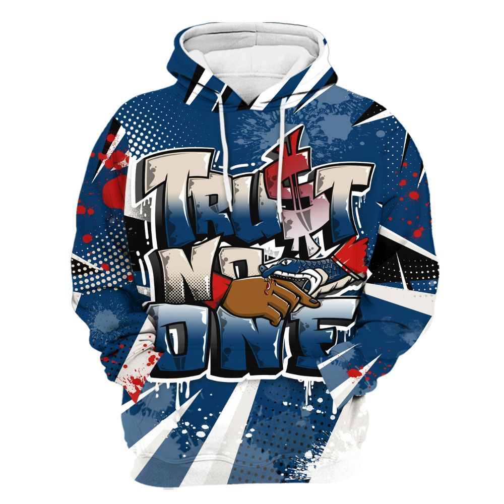 Hoodie To Match Retro Rare Air 11s - Trust No One Dripping All Over Print