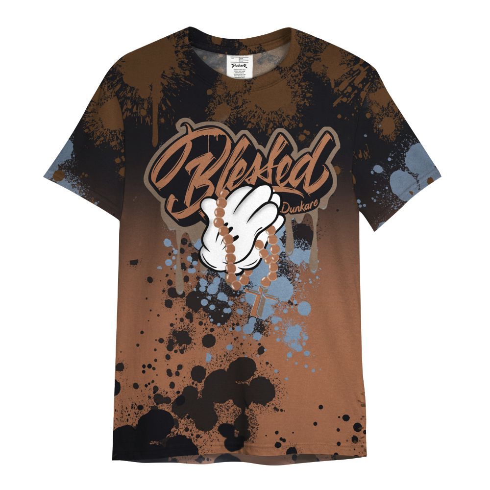 Shirt To Match Air Foamposite Metallic Copper - God Blessed Ink Drip All Over Print