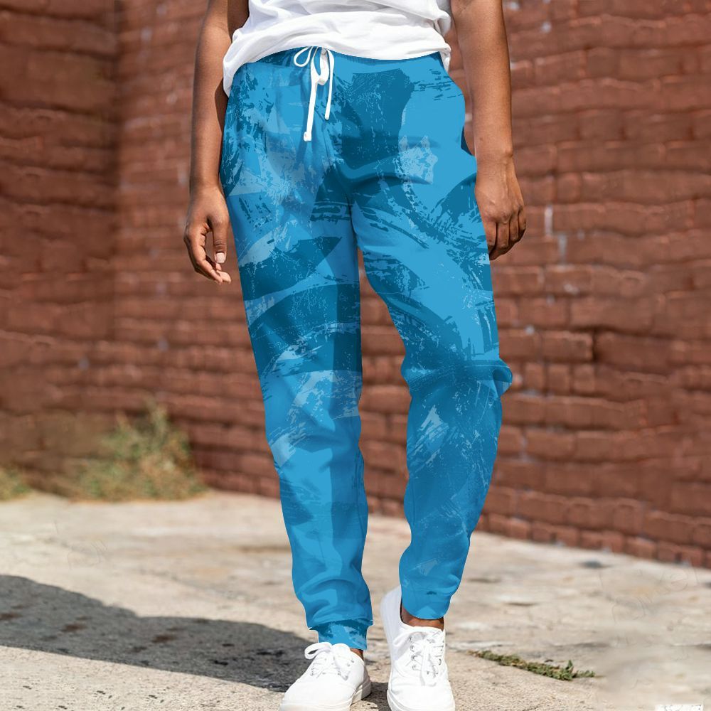 Sweatpant To Match Powder Blue 9s - Circle Slpash All Over Print