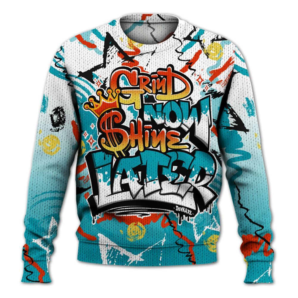 Knitted Sweater To Match Dunk Low KD 17 N7 - Grind Shine Later Drip