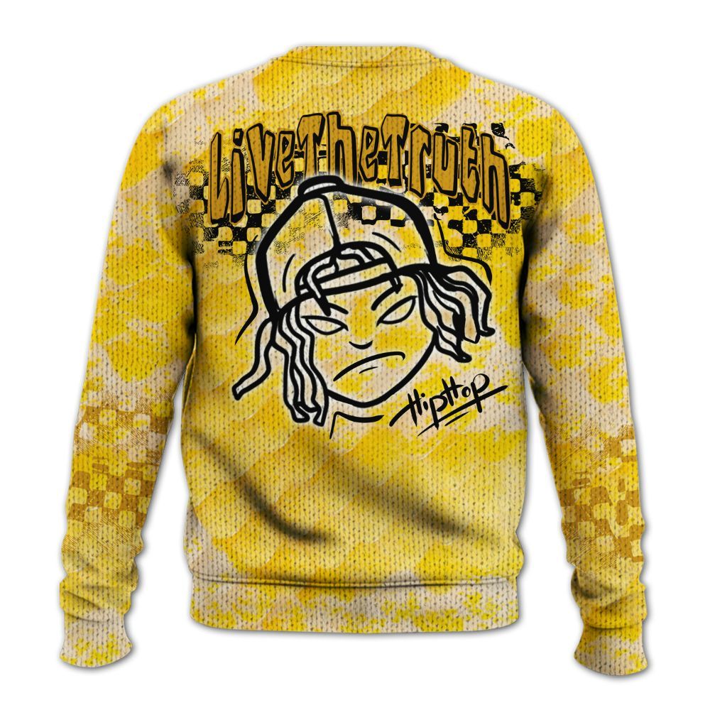 Knitted Sweater To Match Low Yellow Python 11s - Feel Life Street Style