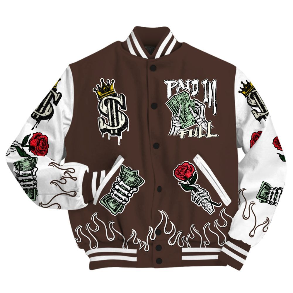 Varsity Jacket To Match SoleFly Cafecito 12s - Everybody Paid In All Over Print