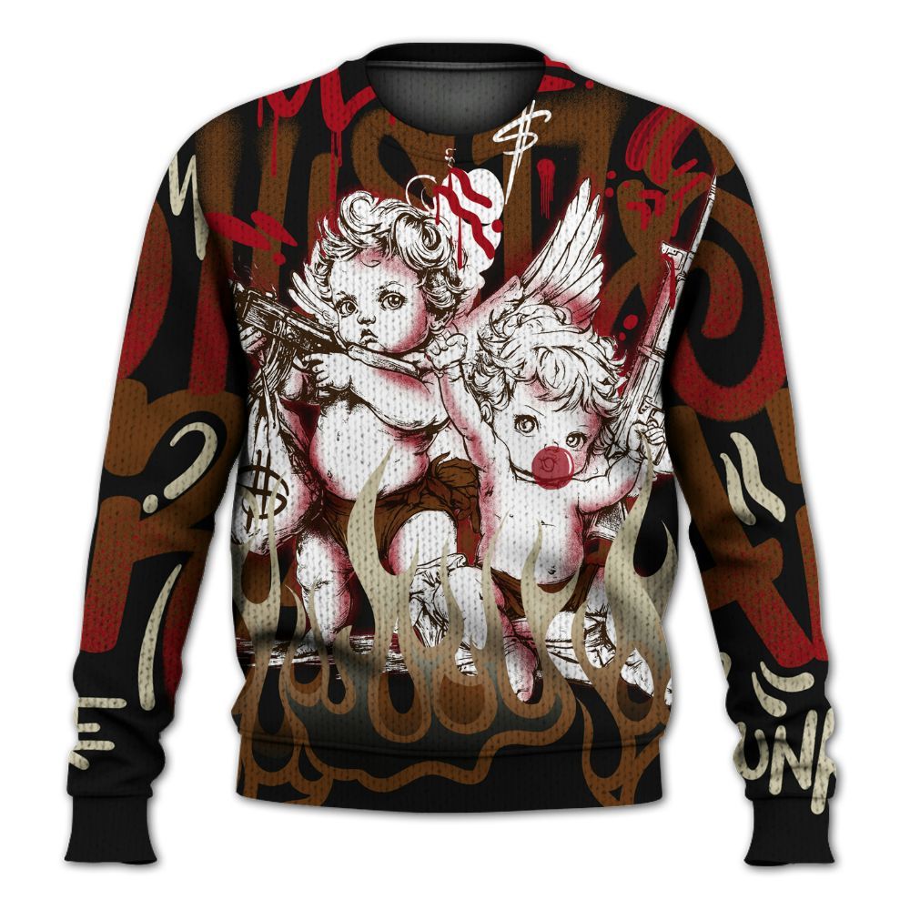 Knitted Sweater To Match Archaeo Brown 5s - Angel Hustle Hard