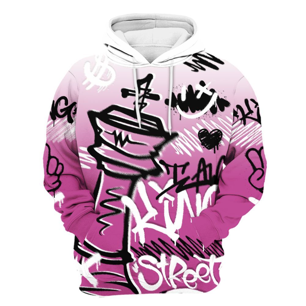 Hoodie To Match Dunk Low Active Fuchsia - Street King Chess Streetwear All Over Print