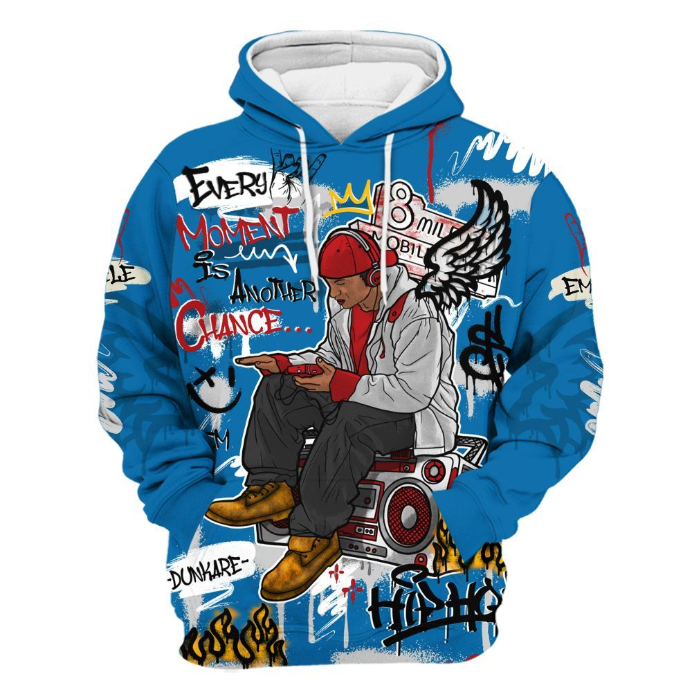 Hoodie To Match Rare Air 3s - 8Mile Movie Graffiti All Over Print