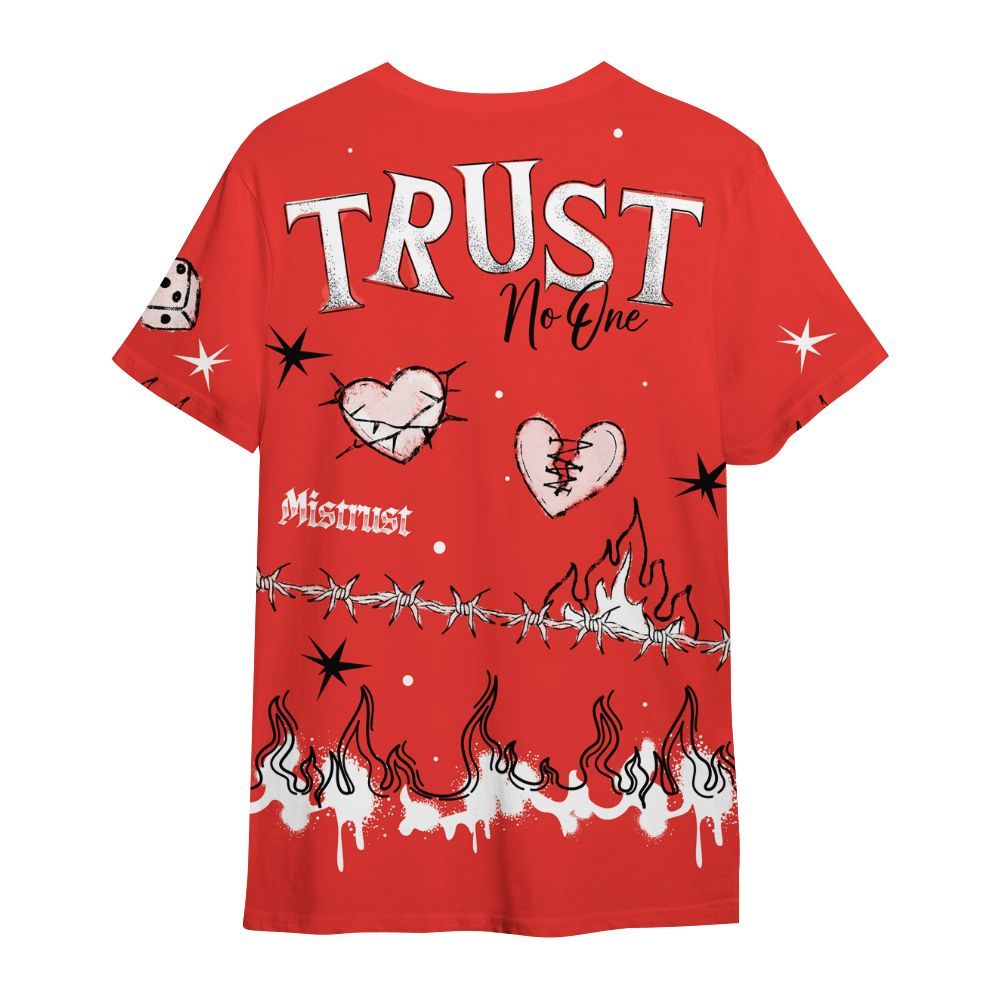Shirt To Match Vomero 5 Bright Crimson - Trust No One Snake-Bite Doodle Crayon All Over Print
