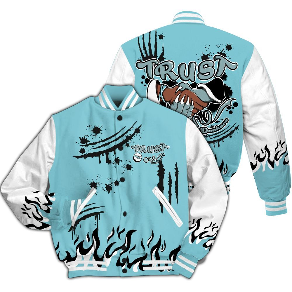 Varsity Jacket To Match Low Legend Blue 11s - Graphic Trust No One All Over Print