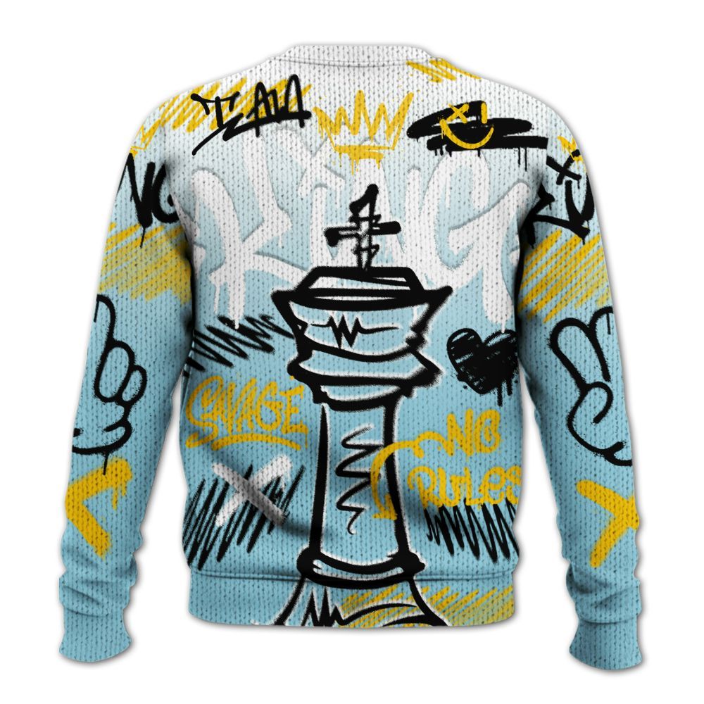 Knitted Sweater To Match Dunk High Homer Simpson - Street King Chess Streetwear