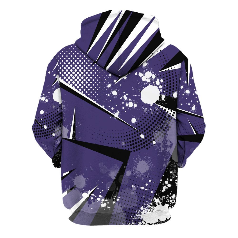 Hoodie To Match Retro Court Purple 13s - Poly Trust No One Dripping All Over Print