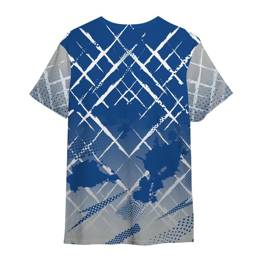 Dunkare Air Ship Royal Blue Shirt, Halftone Stand Business Dripping All Over Print Unisex Shirt