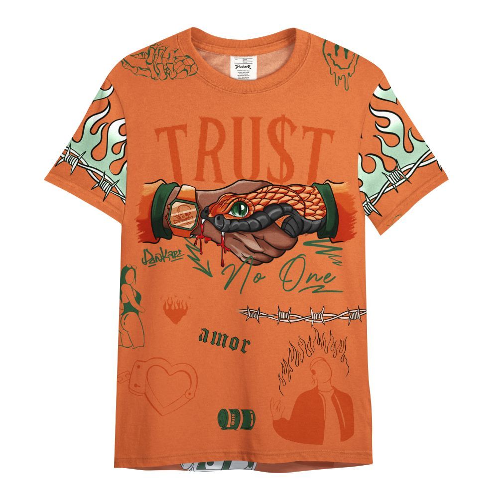 Shirt To Match Low Miami 5s - Snake Trust No One All Over Print
