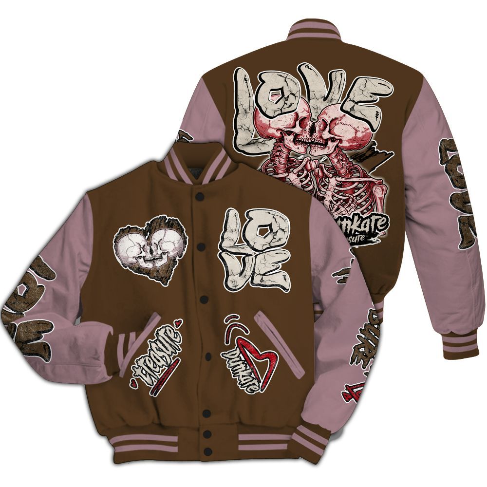 Varsity Jacket To Match Dunk Low Swoosh Serves - Skull Bear All Over Print