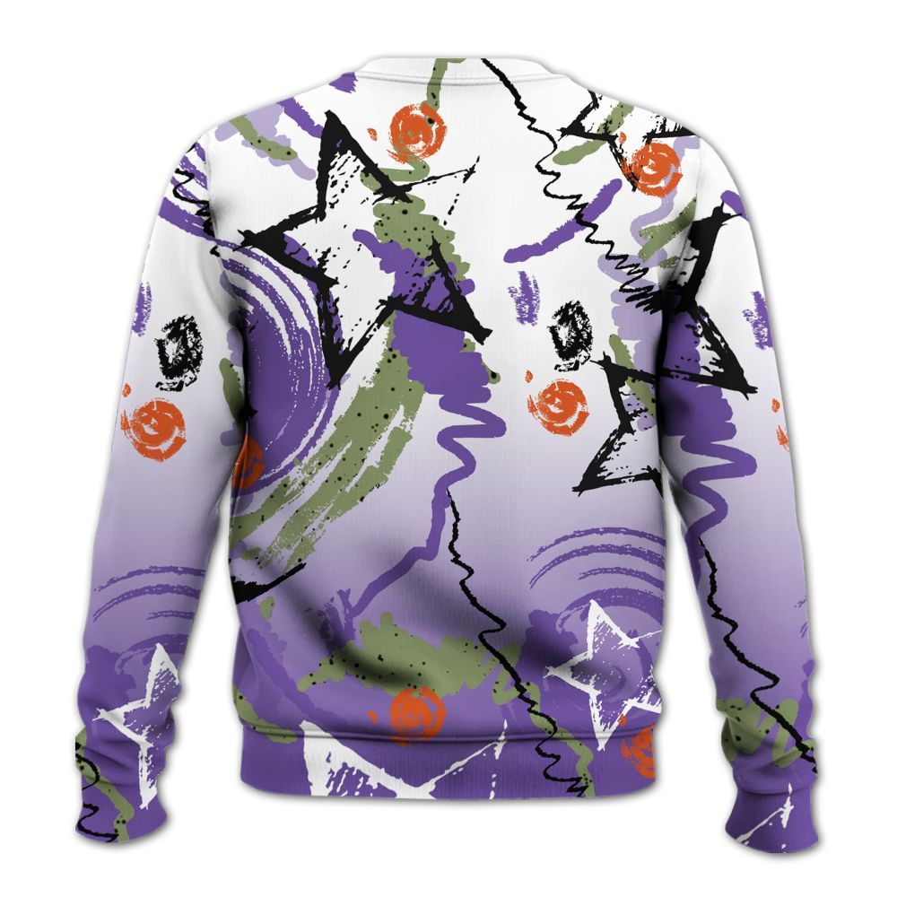 Sweatshirt To Match Canyon Purple 4s - Grind Shine Later Drip All Over Print