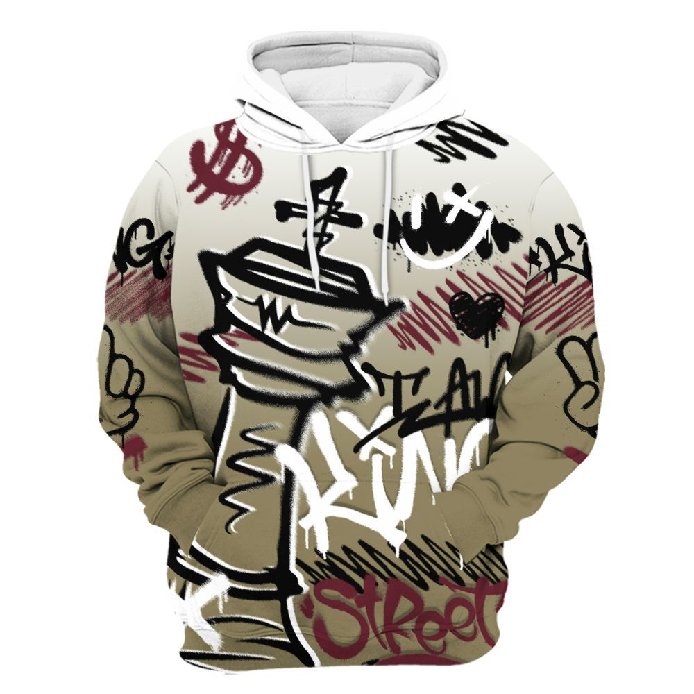 Hoodie To Match Black Olive 7s - Street King Chess Streetwear All Over Print