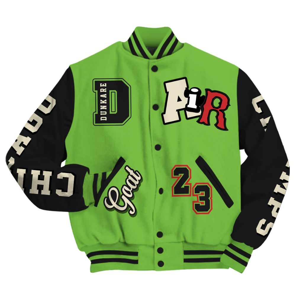 Varsity Jacket To Match Air Max Waffle SP Action Green - AIR Number 23 GOAT All Over Print
