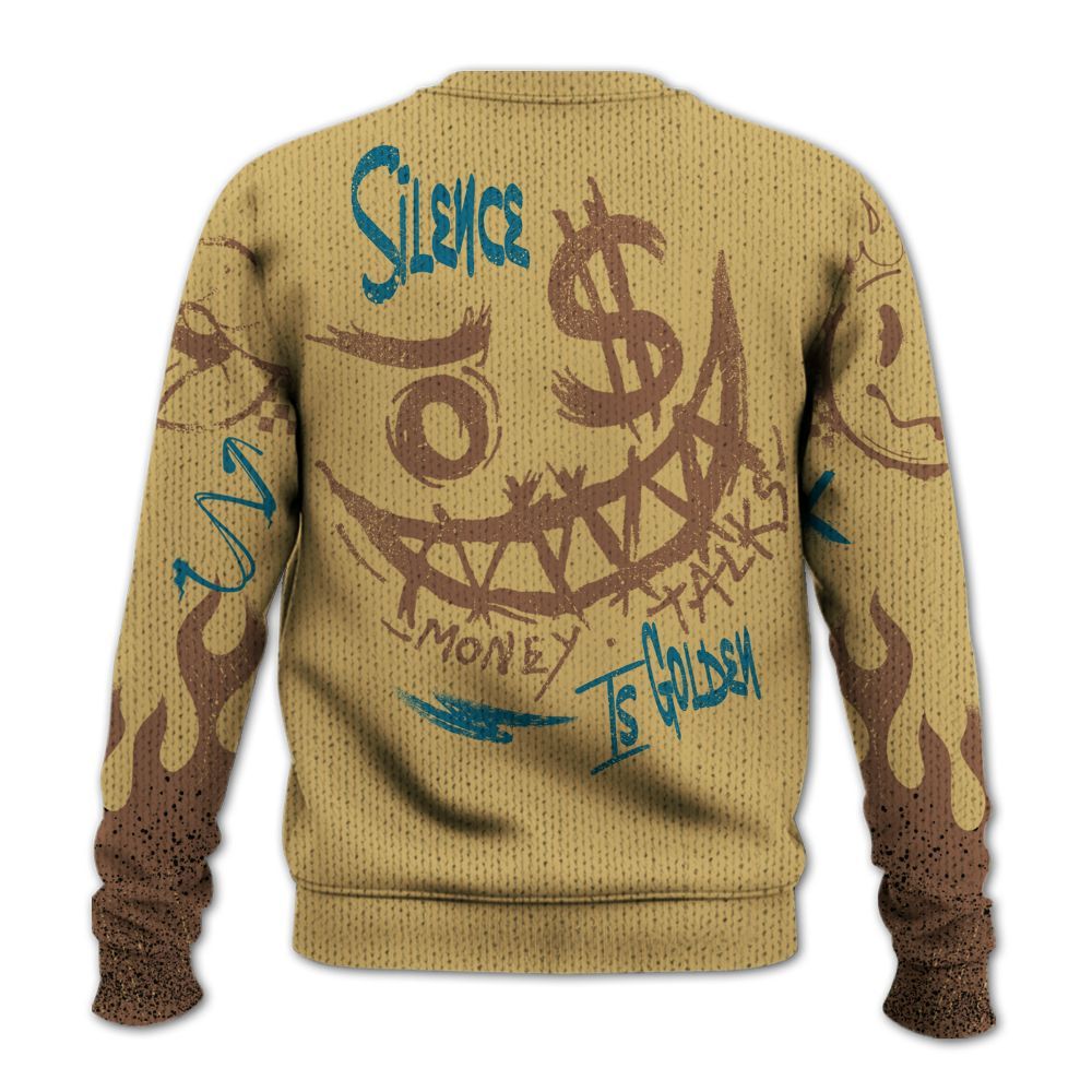 Knitted Sweater To Match Retro Cacao Wow 4s - Mouth Burning Street Style