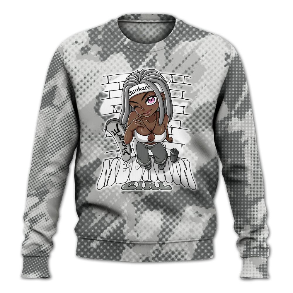 Sweatshirt To Match Retro Wet Cement 4s - MelaninGirl Abstract Halftone All Over Print