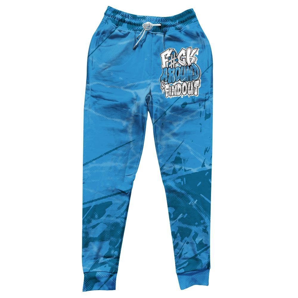 Sweatpant To Match Powder Blue 9s - F Around Find Out Graphic Profound All Over Print