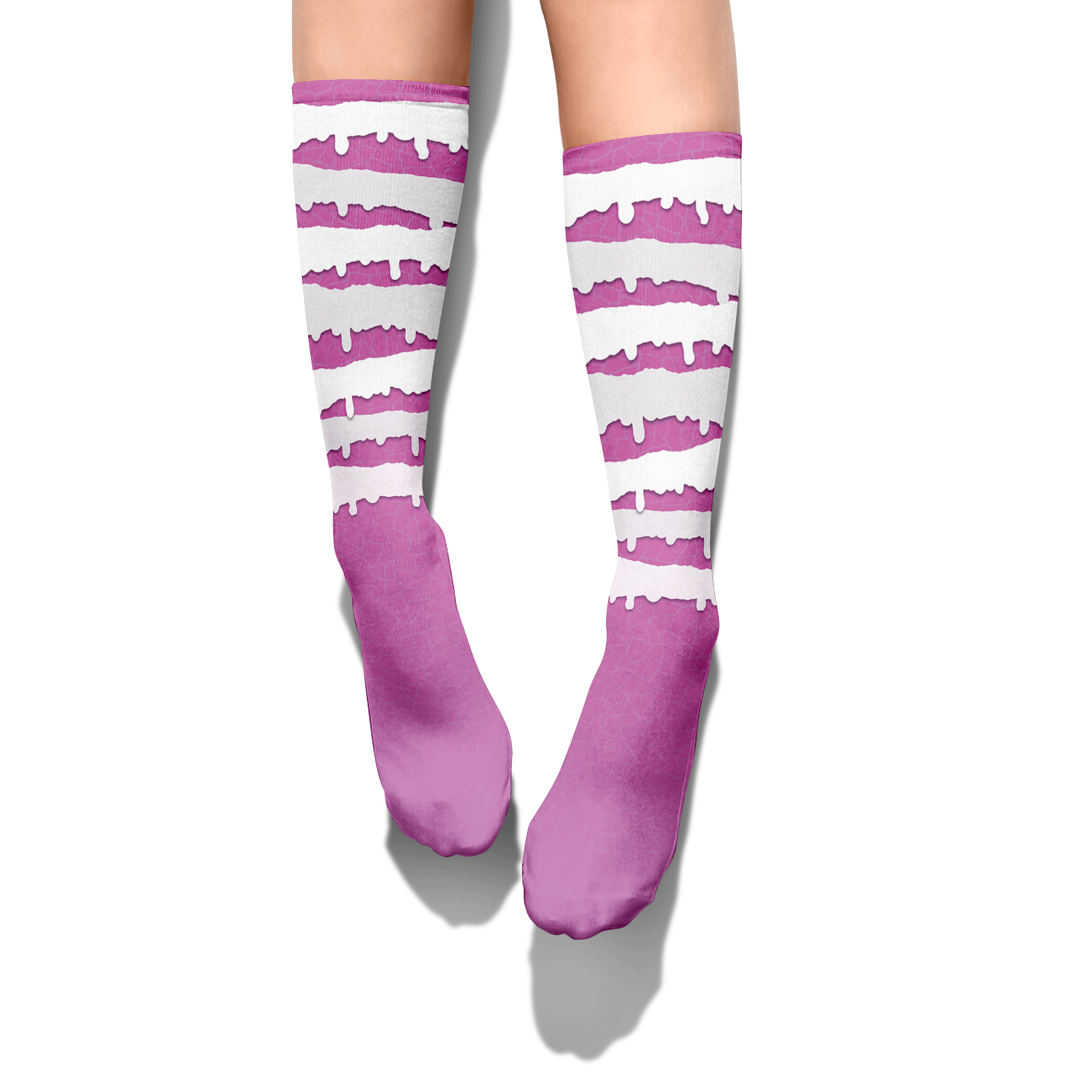 Sock To Match Hyper Violet 4s - Dripping Stripe Graphic Unisex