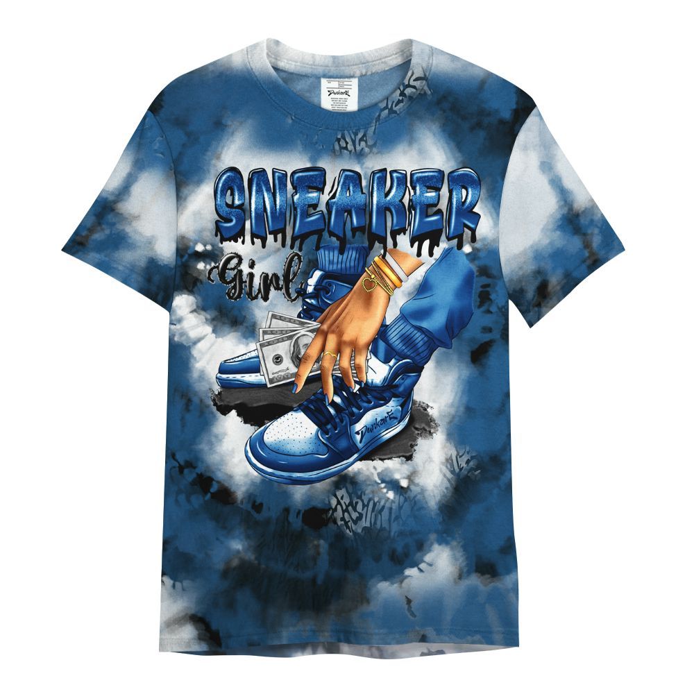Shirt To Match Wizards 3s - SNEAKER Girl Money Drip Tie Dye All Over Print