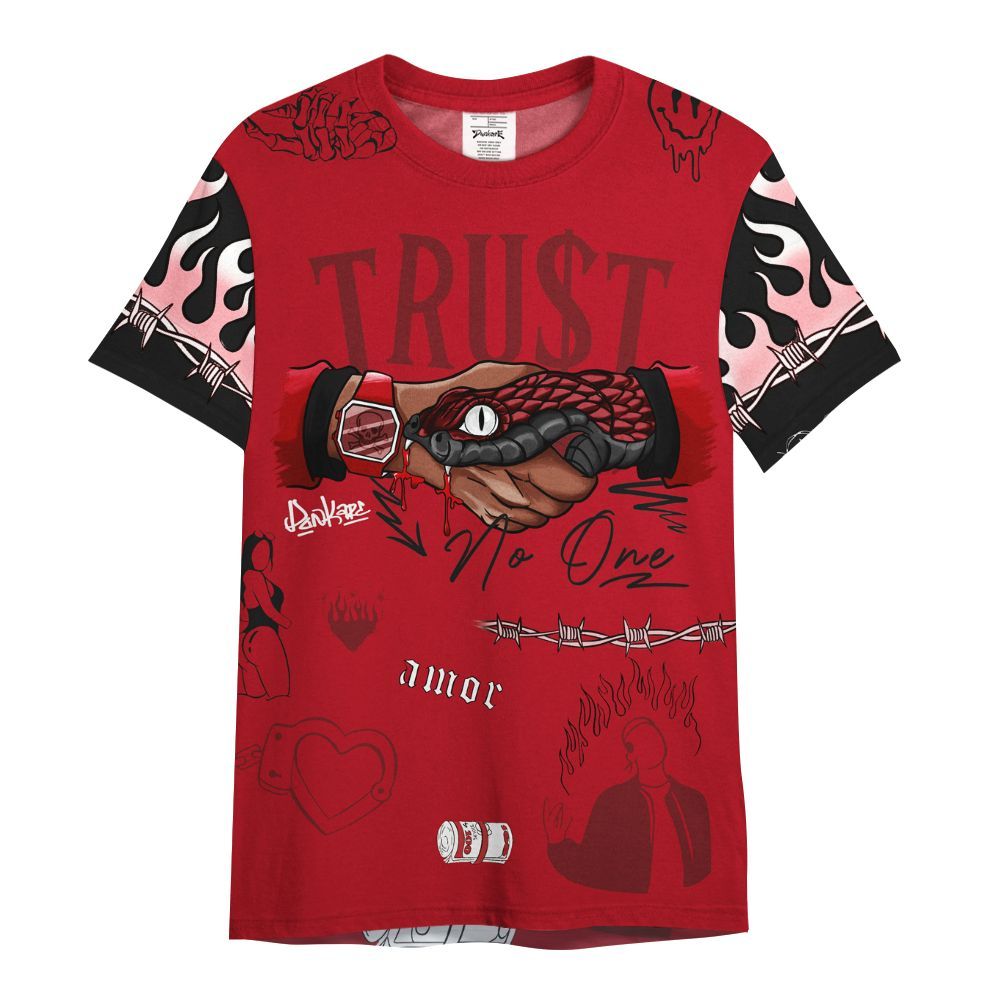 Shirt To Match Bred Velvet 11s - Snake Trust No One All Over Print