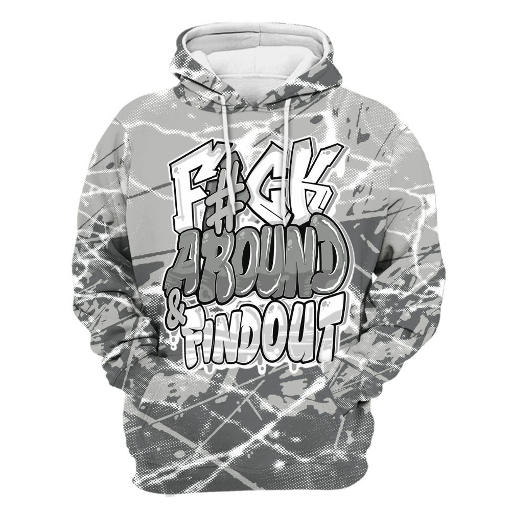 Hoodie To Match Retro Wet Cement 4s - F Around Find Out Graphic Profound All Over Print