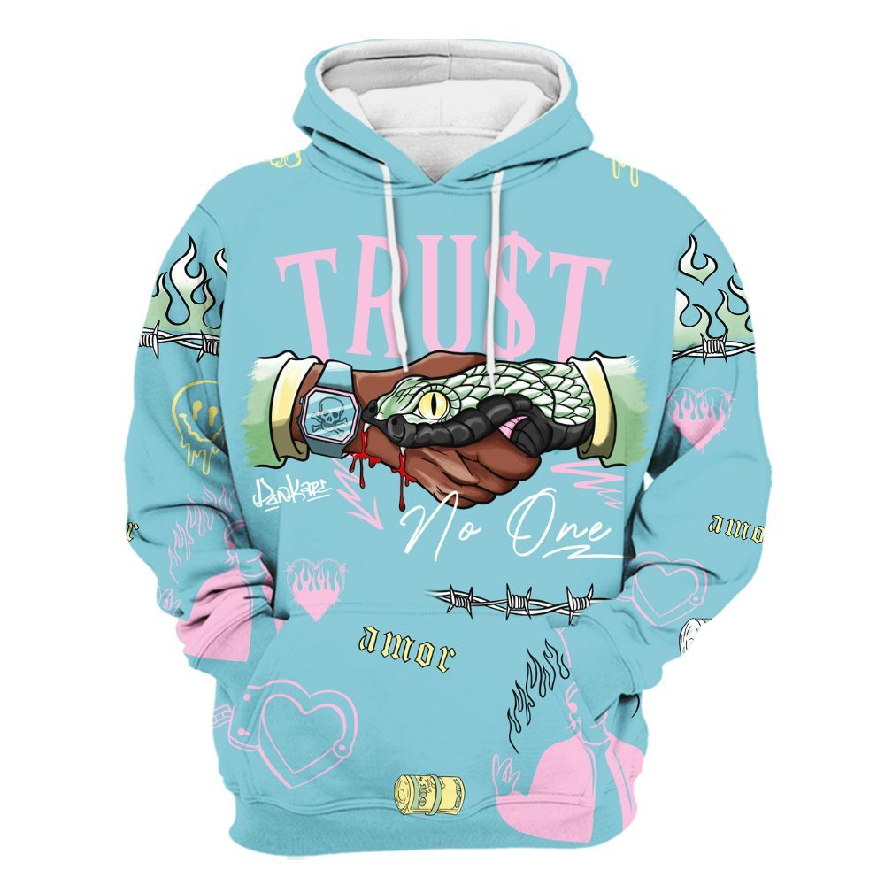 Hoodie To Match SB Dunk Low Visty Varsity Jacket, Snake Trust No One All Over Print