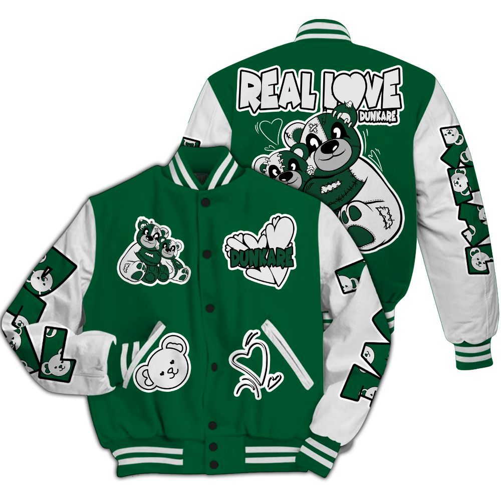 Varsity Jacket To Match High Gorge Green 1s - Sincere Fondness Bear All Over Print