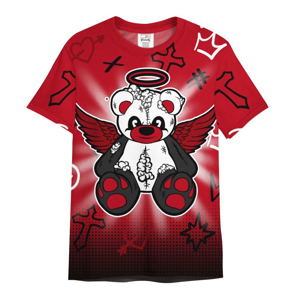 Shirt To Match Bred Velvet 11s - Gods Guides Me Bear Graphics All Over Print