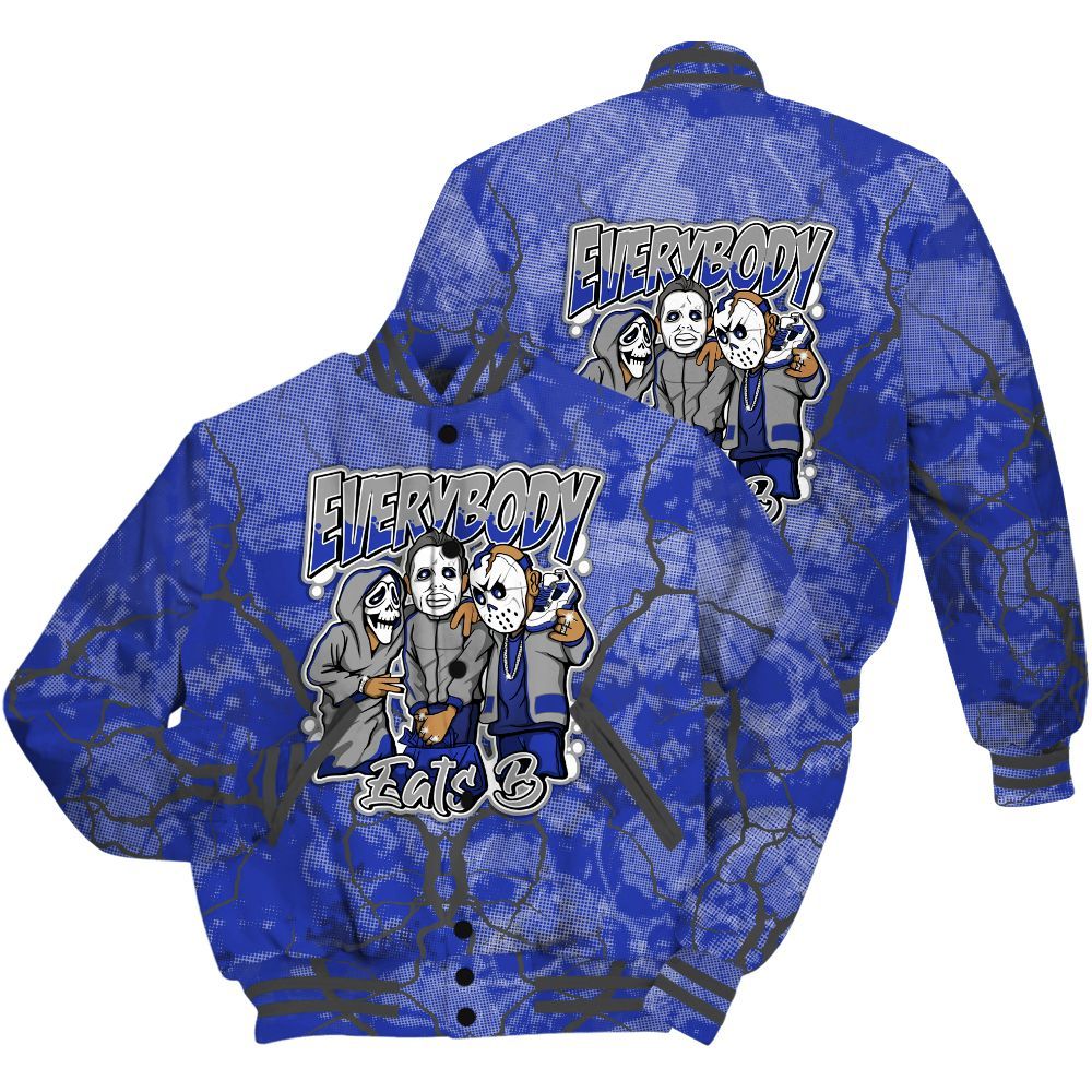 Varsity Jacket To Match Air Max Plus Black Racer Blue Shirt - Everybody Eatin B Graphic Halloween All Over Print