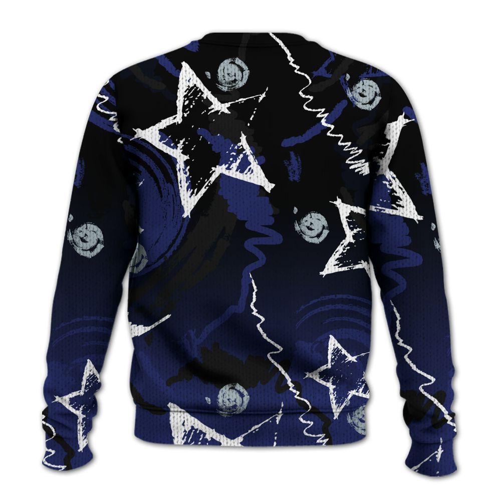 Knitted Sweater To Match Midnight Navy 11s - Grind Shine Later Drip