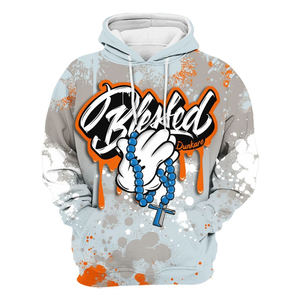 Hoodie To Match Retro High OG Alaska 1s - God Blessed Ink Drip All Over Print