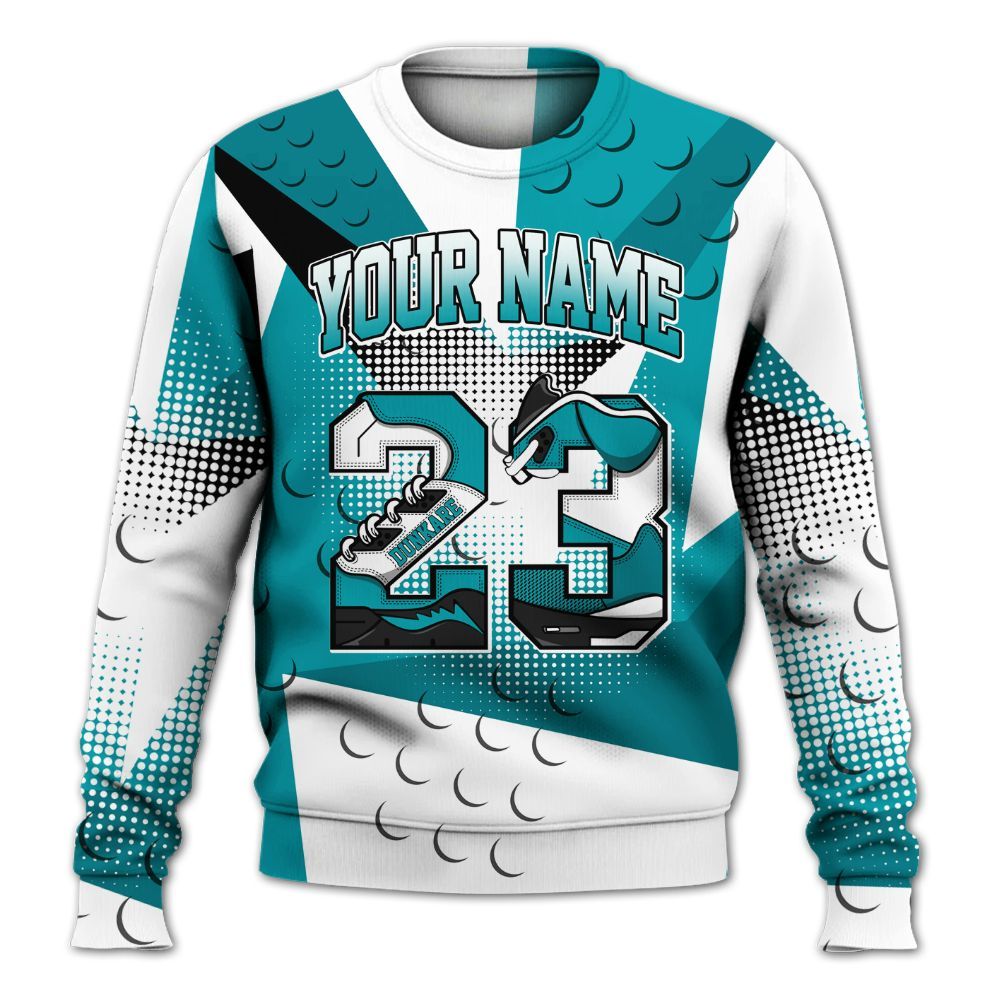 Sweatshirt To Match Air Griffey Max Aquamarine 1s - Poly Custom Name Number 23 5s All Over Print