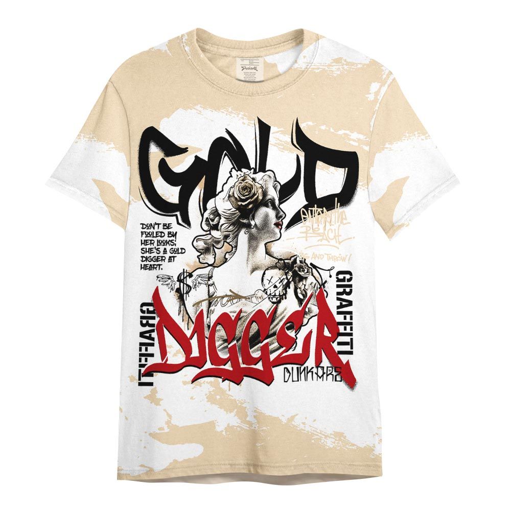 Shirt To Match Dunk Low Strawberry Waffle - Gold Digger Retro Shirt Outfit