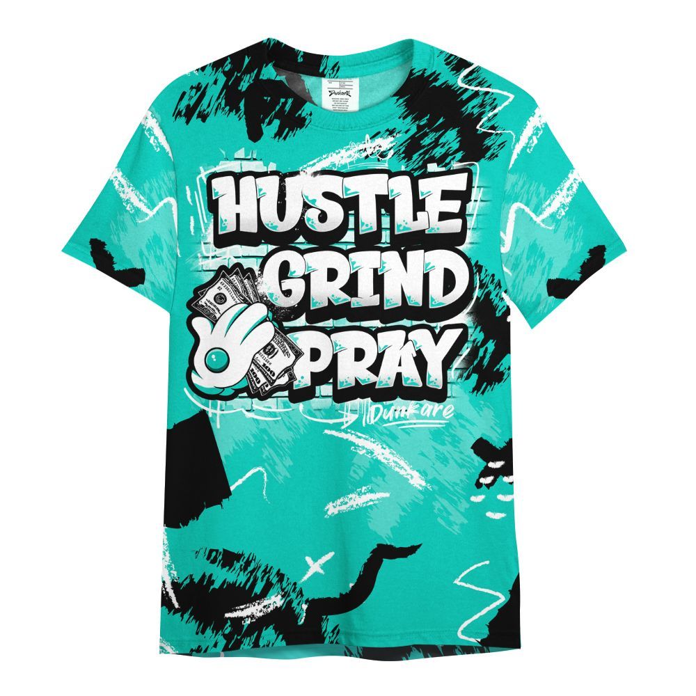 Shirt To Match Air Max 95 Dark Tiffany - Hustle Grind Pray Retro All Over Print