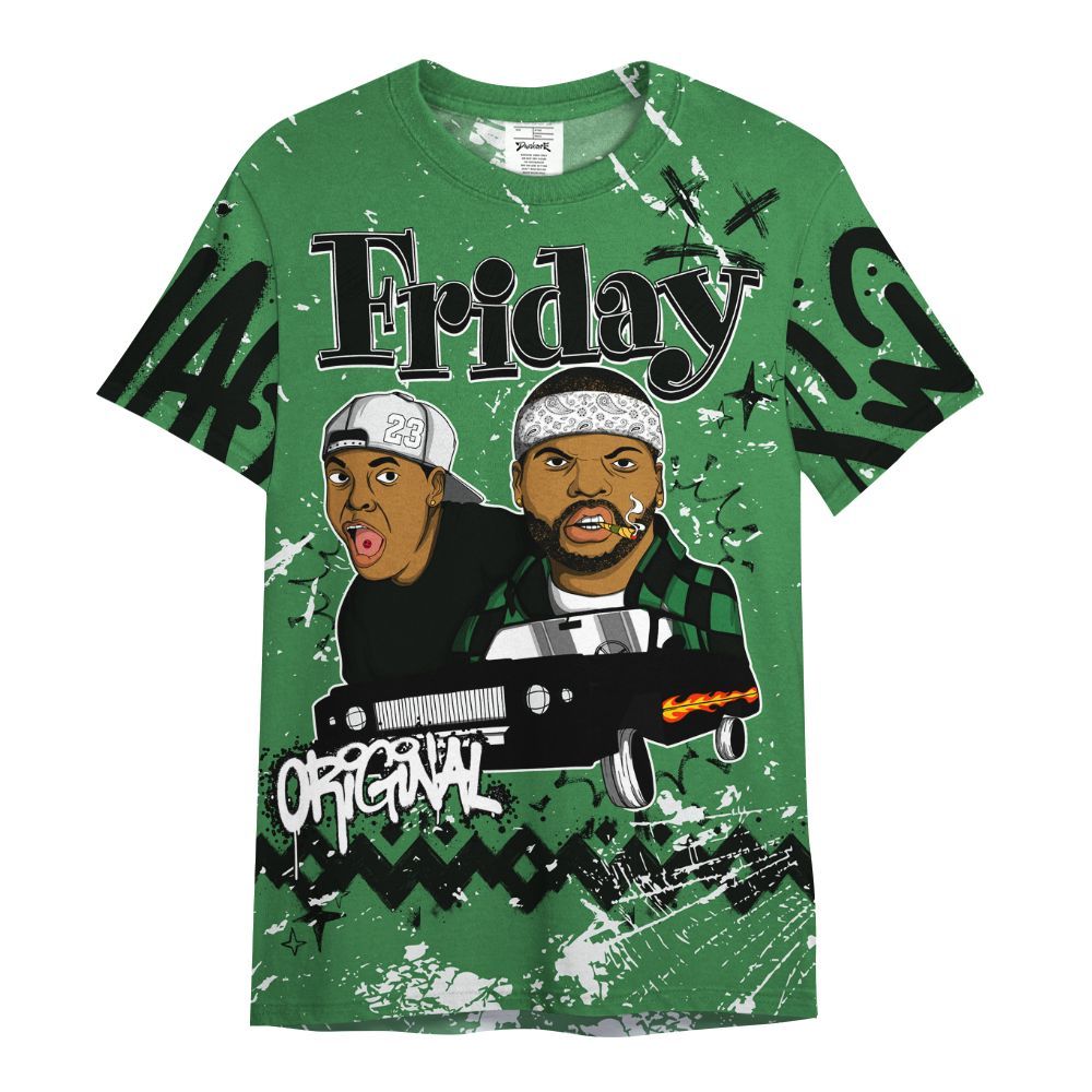 Shirt To Match Lucky Green 1s - Friday Sneaker Crayon All Over Print