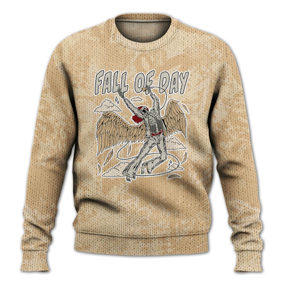 Knitted Sweater To Match Dunk Low Strawberry Waffle - Fall Of Days Skeleton Heart