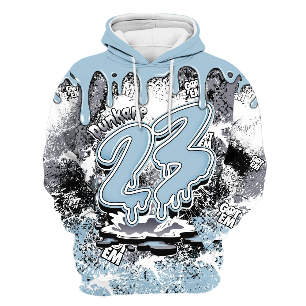 Hoodie To Match Chambray 7s - Dripping 23 Drip All Over Print