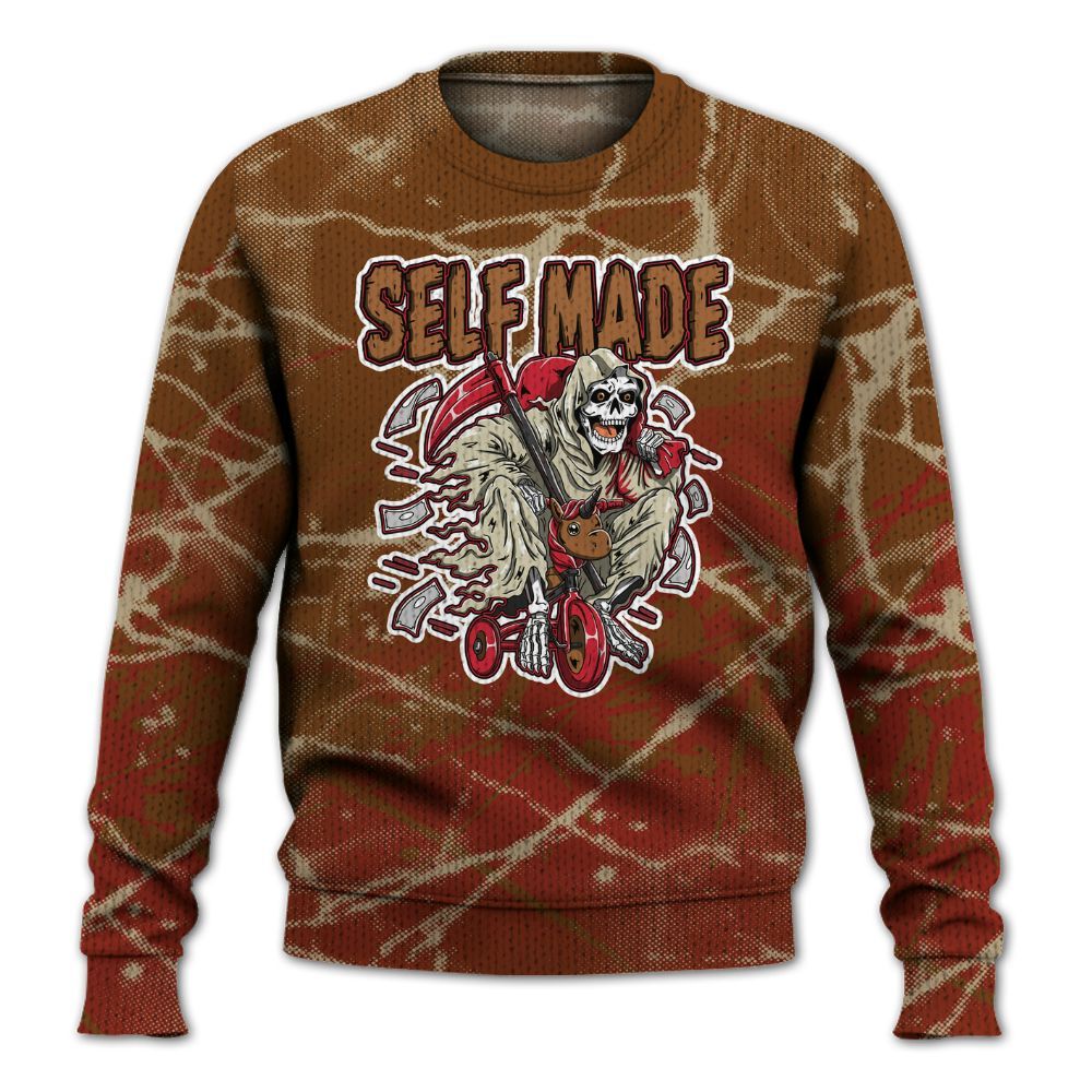 Knitted Sweater To Match Archaeo Brown 5s - Self Make Skeleton Profound