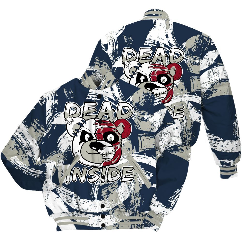 Varsity Jacket To Match Navy Blue 2024 6s Shirt - Lifeless Bear Circle Slpash All Over Print