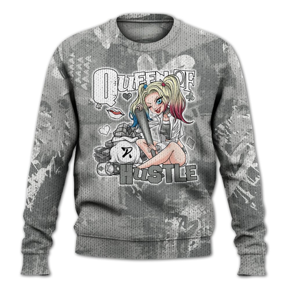 Knitted Sweater To Match Retro Wet Cement 4s - Hustles Quiinn Heart Grunge