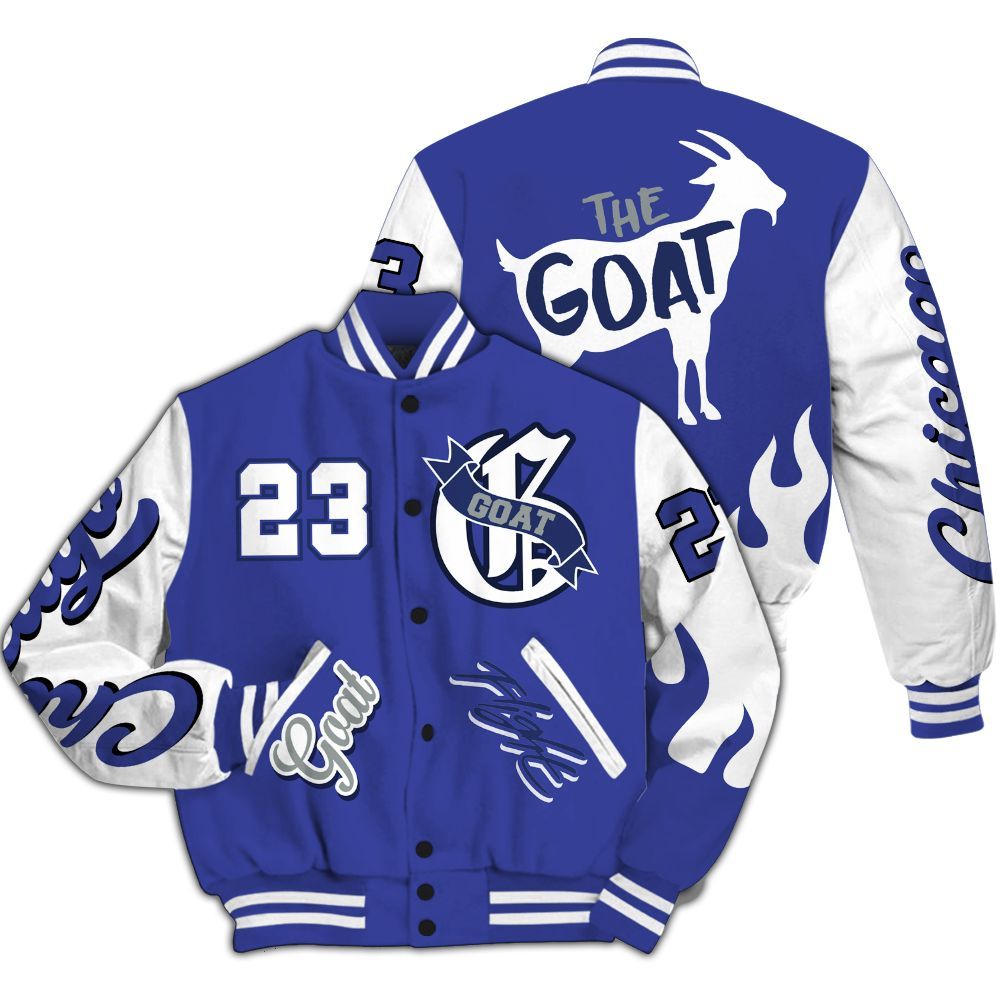 Varsity Jacket To Match Shox TL Royal - The G.O.A.T Flight Streetwear All Over Print