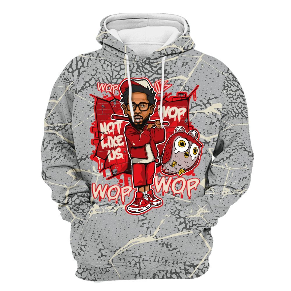 Hoodie To Match Cement Grey 3s - None Like ComptonCity Graphic Crack All Over Print