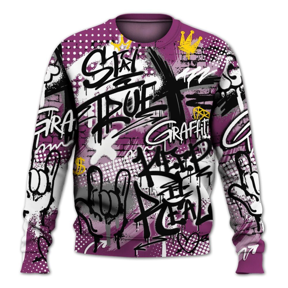 Sweatshirt To Match Air Max Sunder Gore Tex Bold Berry - True It Real Graffiti Streetwear All Over Print