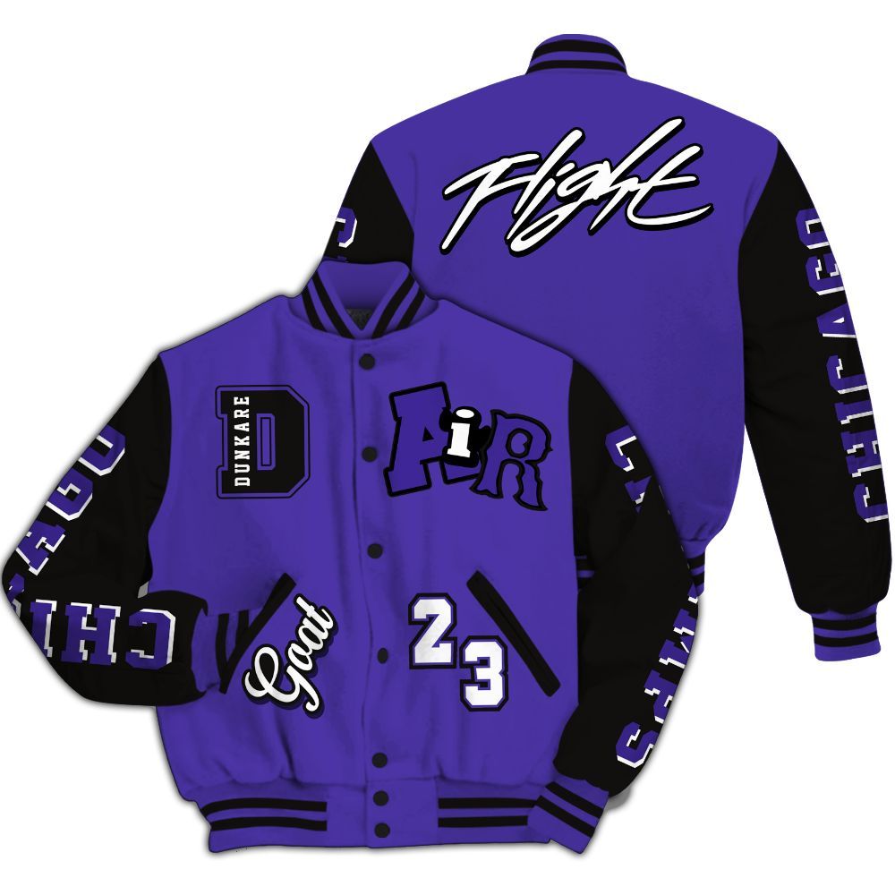 Varsity Jacket To Match Field Purple 12s - AIR Number 23 GOAT All Over Print