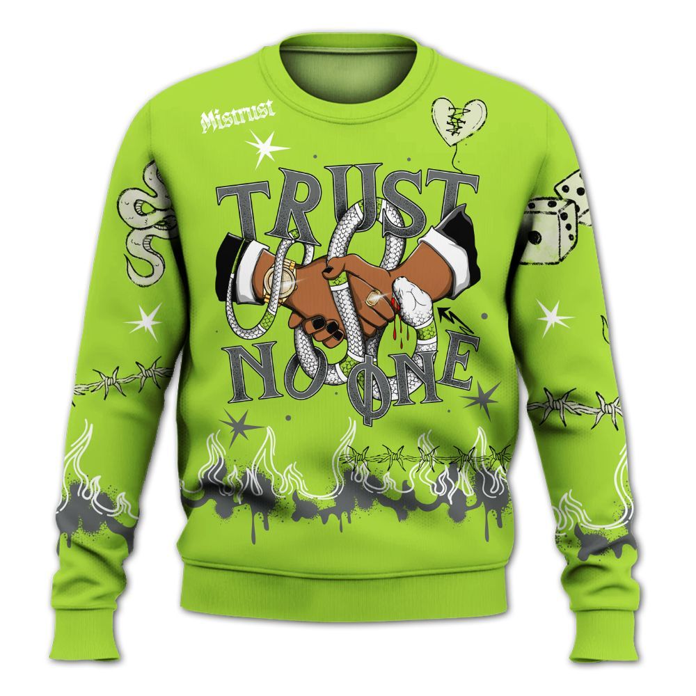 Sweatshirt To Match Air Max 95 Neon - Trust No One Snake-Bite Doodle Crayon All Over Print