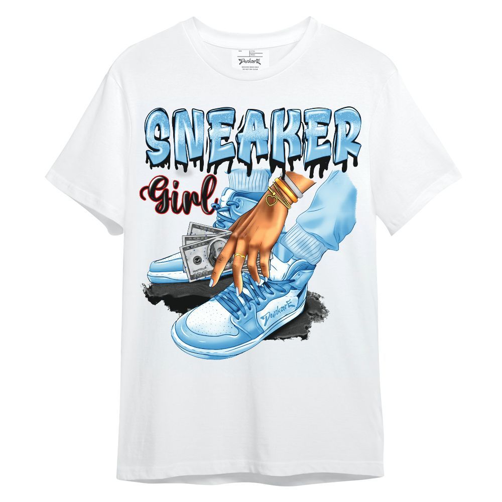 Shirt To Match University Blue 5s - SNEAKER Girl Money Drip Unisex Shirt